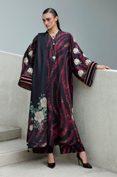 BAROQUE - 3PC KARANDI PRINTED SHIRT WITH KARANDI PRINTED SHAWL AND TROUSER - HZG3143