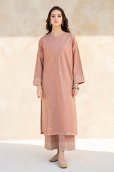 JAZMIN - 2PC DHANAK EMBROIDERED SHIRT WITH LAWN DHANAK TROUSER - HZG1849