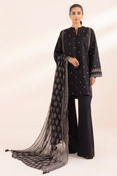 SAPPHIRE - 3PC LAWN EMBROIDERED SHIRT WITH PRINTED DUPATTA AND TROUSER - HZG1723