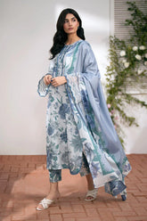BAROQUE - 3PC KARANDI PRINTED SHIRT WITH KARANDI PRINTED DUAPTTA AND TROUSER - HZG1901