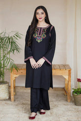 AISLING - 2PC DHANAK EMBROIDERED SHIRT AND TROUSER - HZG2374