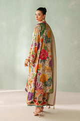 BAROQUE - 3PC KARANDI PRINTED SHIRT WITH KARANDI PRINTED SHAWL AND TROUSER - HZG3154
