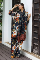 BAROQUE - 3PC KARANDI PRINTED SHIRT WITH KARANDI PRINTED SHAWL AND TROUSER - HZG3138