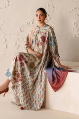BAROQUE - 3PC VISCOSE PRINTED SHIRT WITH VISCOSE PRINTED DUPATTA AND TROUSER - HZU2516