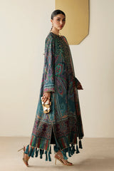JAZMIN - 3PC KARANDI PRINTED SHIRT WITH KARANDI PRINTED SHAWL AND TROUSER - HZG3134