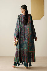 JAZMIN - 3PC KARANDI PRINTED SHIRT WITH KARANDI PRINTED SHAWL AND TROUSER - HZG3134