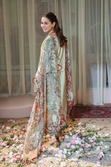 JADE - 3PC LAWN EMBROIDERED SHIRT WITH CHIFFON PRINTED DUPATTA AND TROUSER - HZG2298