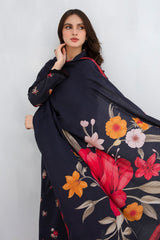 BAROQUE - 3PC KHADDAR PRINTED SHIRT WITH KHADDAR PRINTED DUAPTTA AND TROUSER - HZG1371