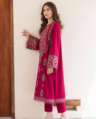 JAZMIN - 2PC DHANAK EMBROIDERED SHIRT WITH DHANAK TROUSER - HZG1472