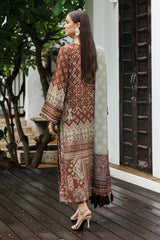 BAROQUE - 3PC KARANDI PRINTED SHIRT WITH KARANDI PRINTED SHAWL AND TROUSER - HZG3145