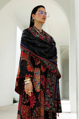 BAROQUE - 3PC KARANDI PRINTED SHIRT WITH KARANDI PRINTED SHAWL AND TROUSER - HZG3147