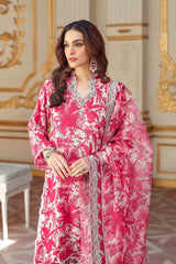 CHARIZMA - 3PC KARANDI PRINTED SHIRT WITH KARANDI PRINTED DUAPTTA AND TROUSER - HZG1391