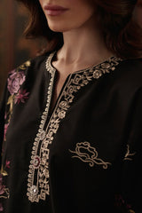 ETHNC - 2PC DHANAK EMBROIDERED SHIRT WITH TROUSER - HZG3184
