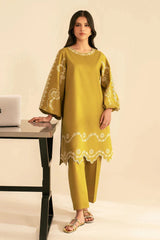 BATIK - 2PC DHANAK EMBROIDERED SHIRT AND EMBROIDERED TROUSER - HZU2564