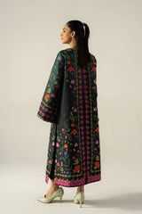 ETHNC - 2PC SILK PRINTED SHIRT WITH SILK PRINTED TROUSER - HZU2500