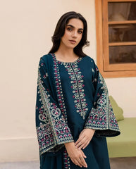 BATIK - 3PC DHANAK EMBROIDERED SHIRT WITH CHIFFON EMBROIDERED DUPATTA AND TROUSER - HZG2779