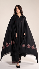 BATIK - 3PC DHANAK EMBROIDERED SHIRT DHANAK EMBROIDERED SHAWL AND TROUSER - HZG3165