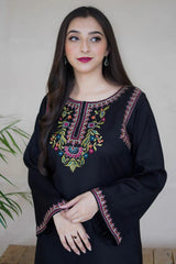 AISLING - 2PC DHANAK EMBROIDERED SHIRT AND TROUSER - HZG2374